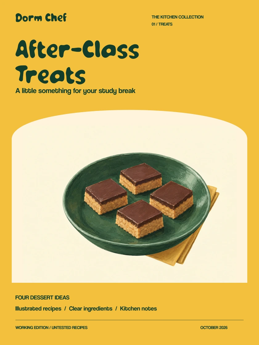 After-Class Treats working-edition cover with illustrated chocolate peanut-butter squares